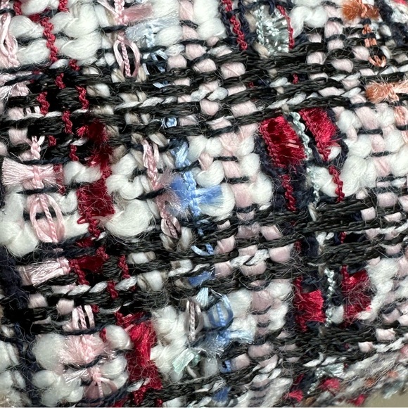 Talbots Adele Tweed lady jacket Blazer Collarless EUC Size 12 - Picture 7 of 12